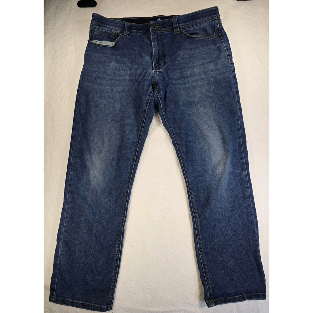 Nat Nast Men's 36x30 Straight Leg Stretch Denim Jeans Blue Medium Wash